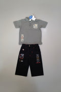 Boys Premium Beige Polo Shirt & Black Pant Set – Soul Now Edition 364