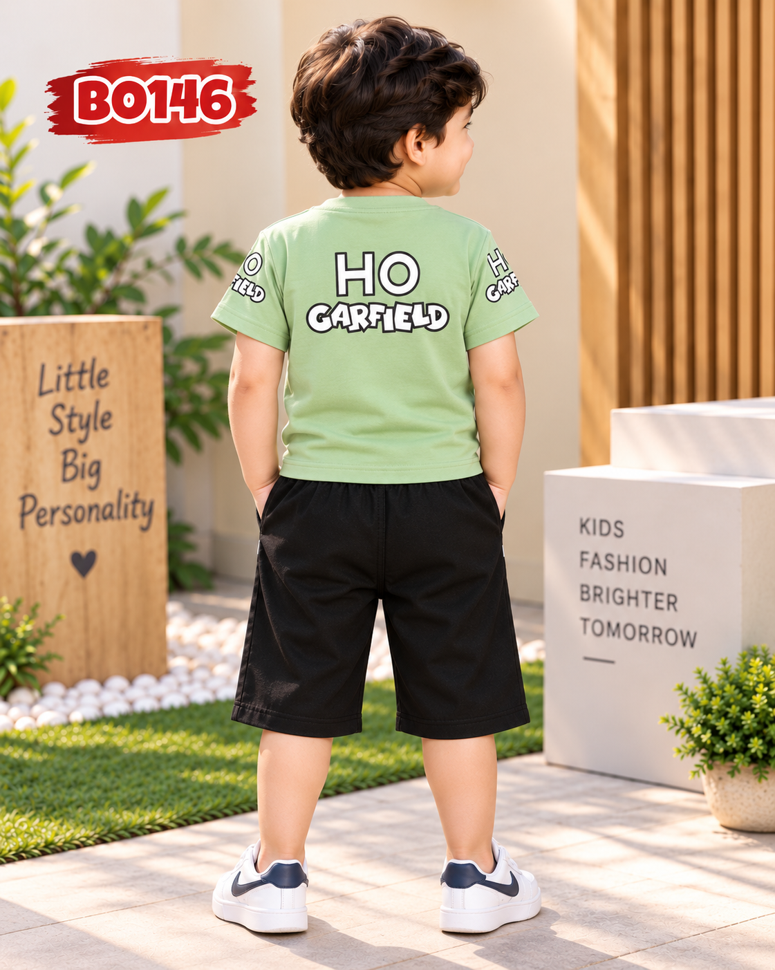 Premium Boys  Graphic T-Shirt & Shorts Set-BO146