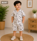 Urban Splash Boys’ Printed Shirt & Shorts Set – BO97