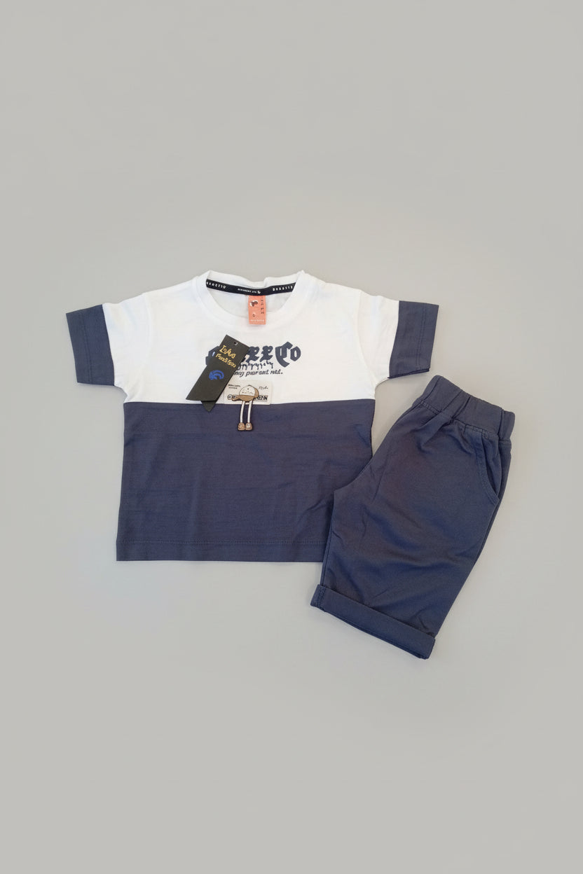 Kids Color Block T-Shirt & Shorts Set – Premium Casual Wear.320.