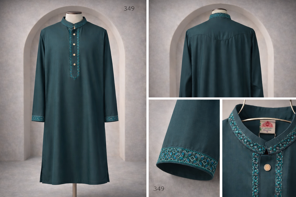 Luxury embroidery Panjabi with premium finish 349