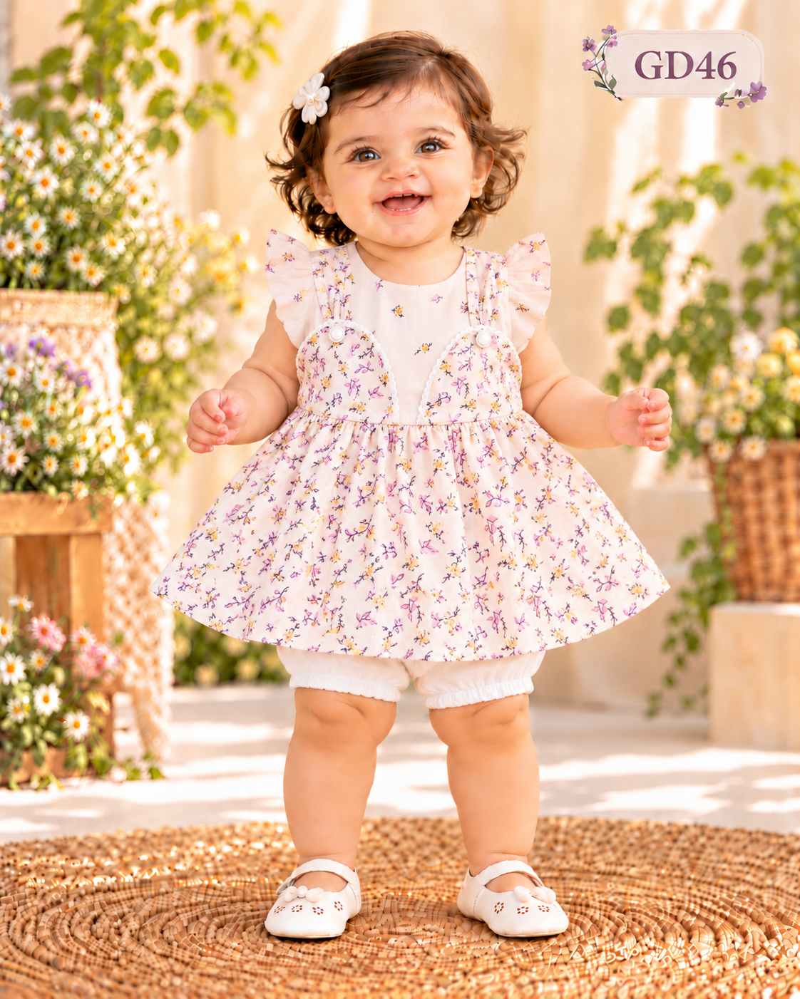 Premium  Floral Baby Girl Dress Set-GD46