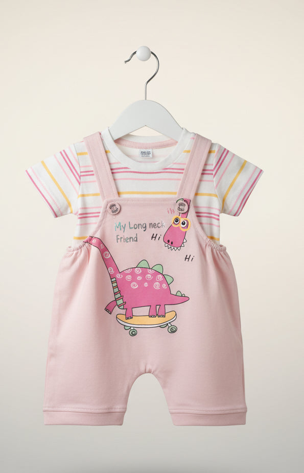 Baby Boys & Girls Dinosaur Dungaree Set 125
