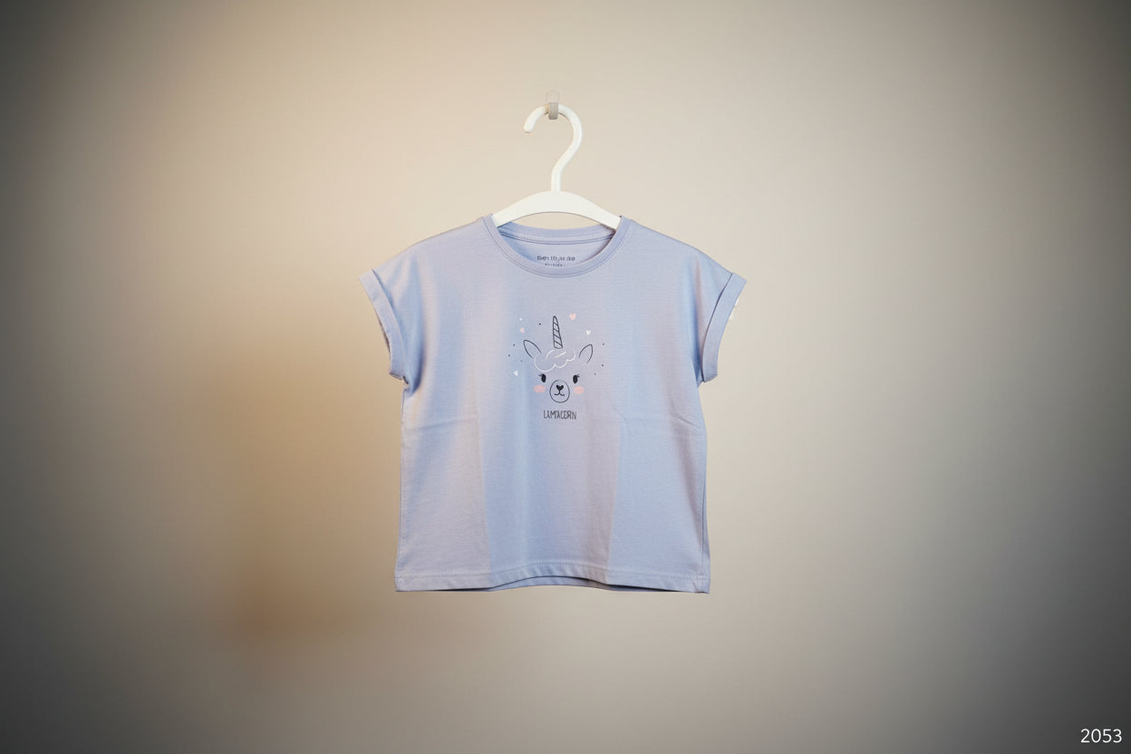 Premium Kids Cotton T-Shirt – Boys & Girls Casual Graphic Tee 2053