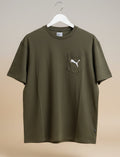 Mens Premium Dark olive T-SHIRT 113