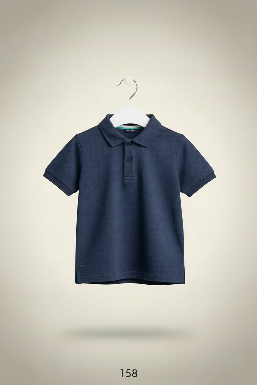 Boys Premium Polo Shirt – Soft Cotton Piqué 158 Blue