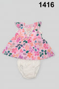 Baby Girls Floral Peplum Top & Bloomers Set 1415