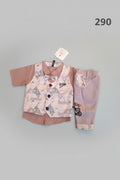 Boys Premium Printed Waistcoat Set with Shirt, Bow Tie & Pant 290