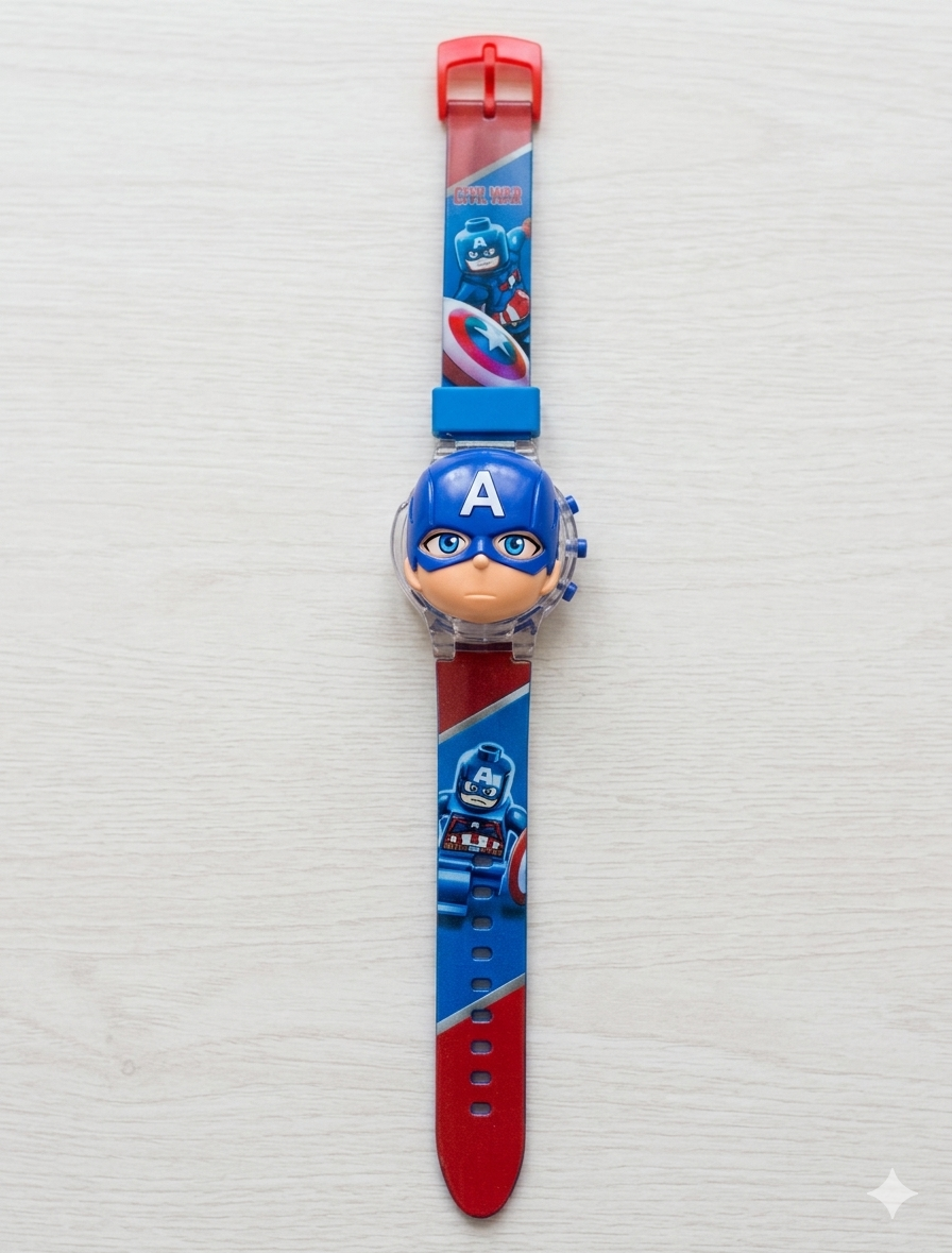 KW 30 Kids Cartoon Silicone Strap Watch