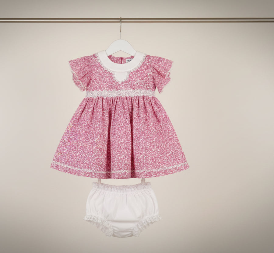 Girls Floral Lace Party Dress with Inner Shorts – Pastel Collection.194