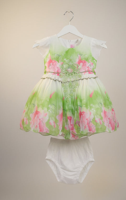 Girls Floral Party Dress with Bloomers Set 207
