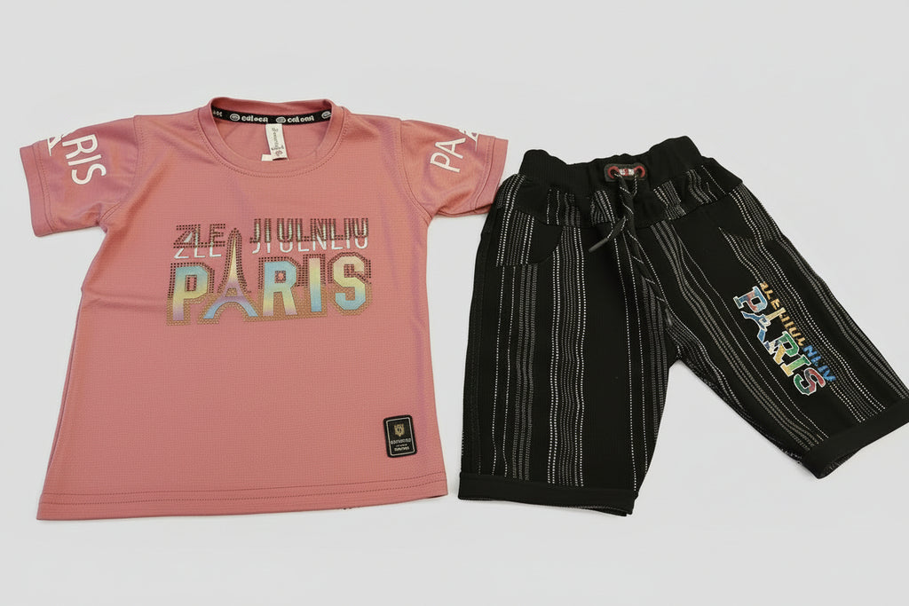 Boys Paris Printed T-Shirt & Pant Set 371
