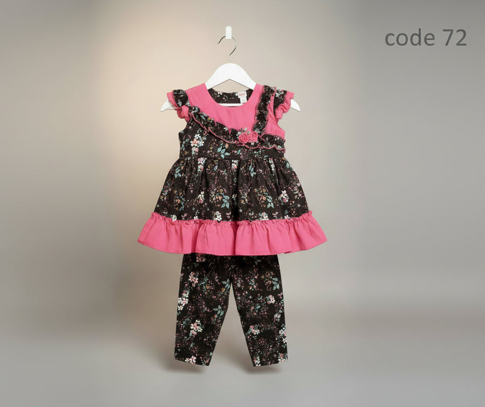 Baby Girls Floral Dress & Shorts Set 72