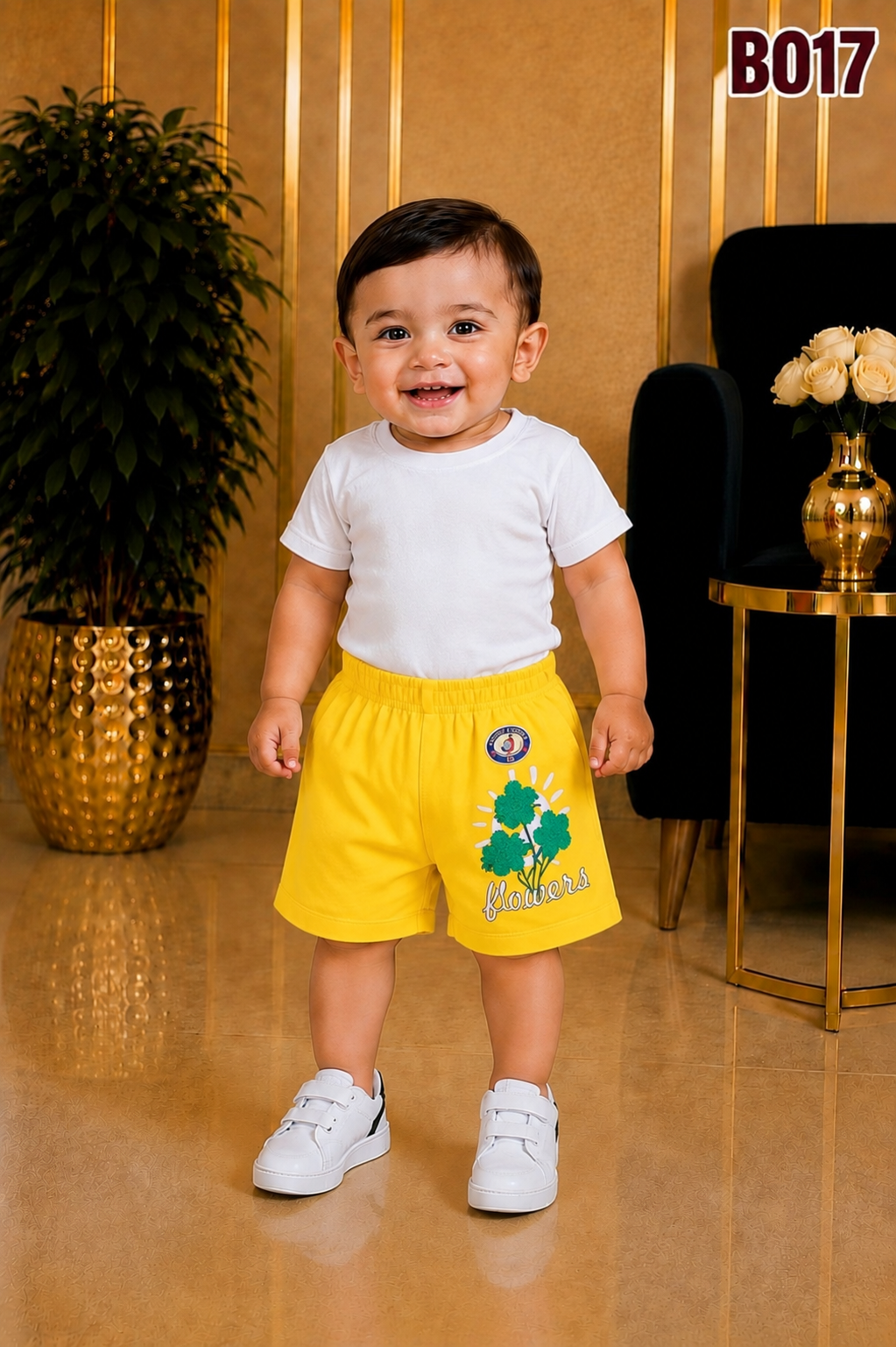 Premium Baby Floral Cotton Shorts-BO17