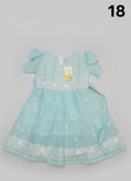Girls Premium Embroidered Net Party Dress 18