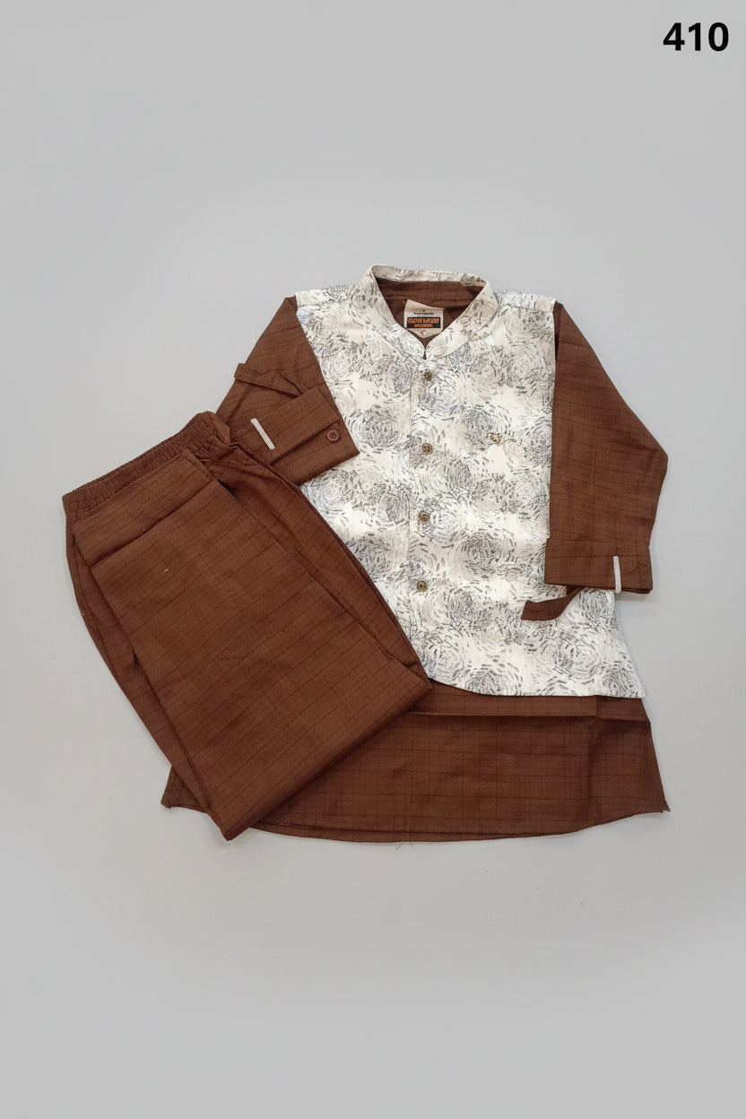 Kids Premium Printed Kurta Pajama Set  410