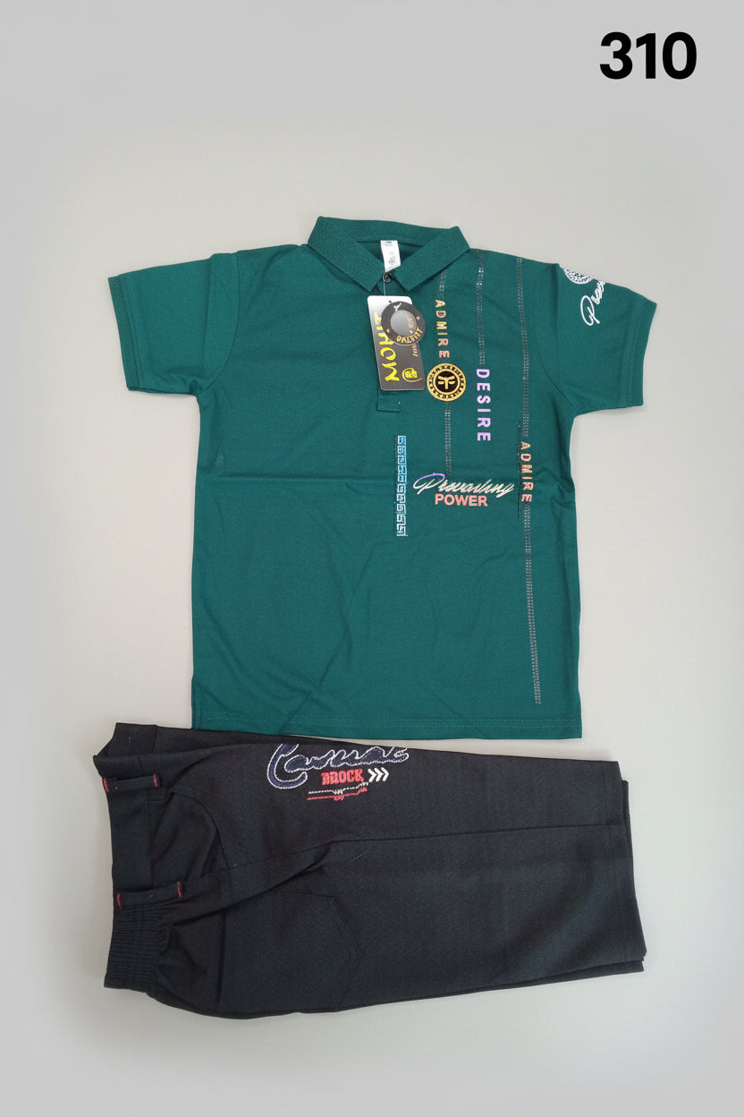 Boys Premium Polo T-Shirt & Casual Pant Set – “Prevailing Power” Edition..310.