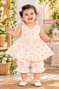 Baby Girls Floral Ruffle Dress & Bloomer Set-GD29