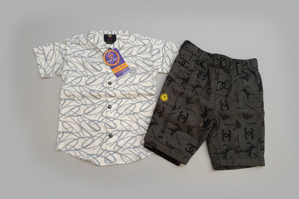Boys Premium Printed Shirt & Pant Set 381