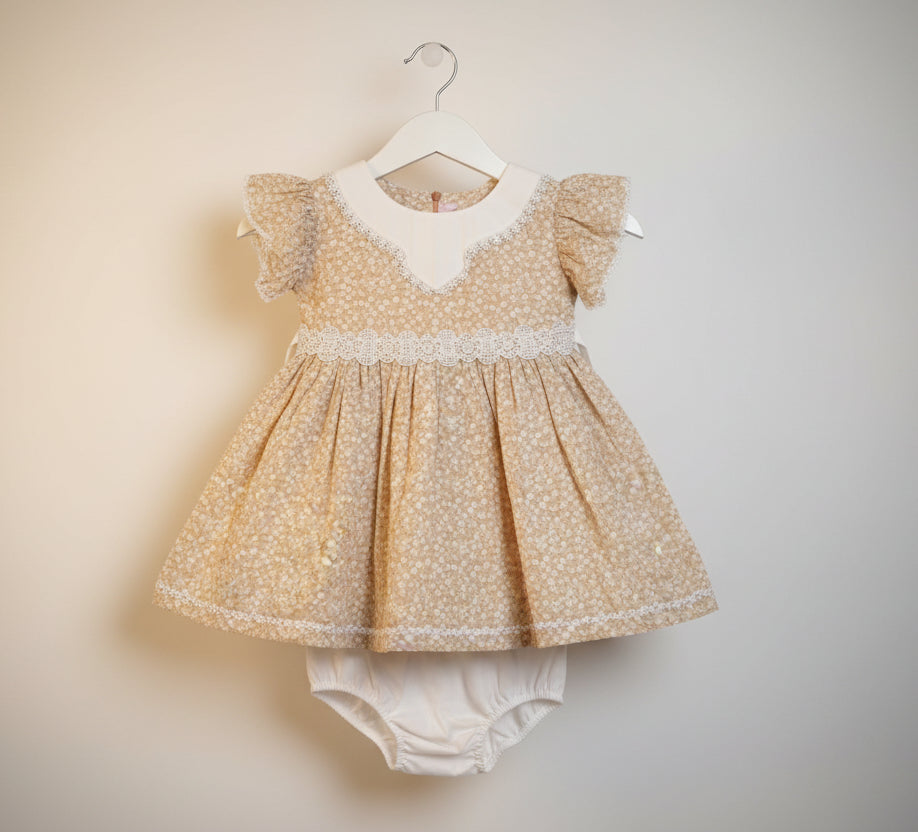 Girls Floral Lace Party Dress with Inner Shorts – Pastel Collection.194