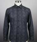 Premium Geometric Printed Long  Polo Shirt 463