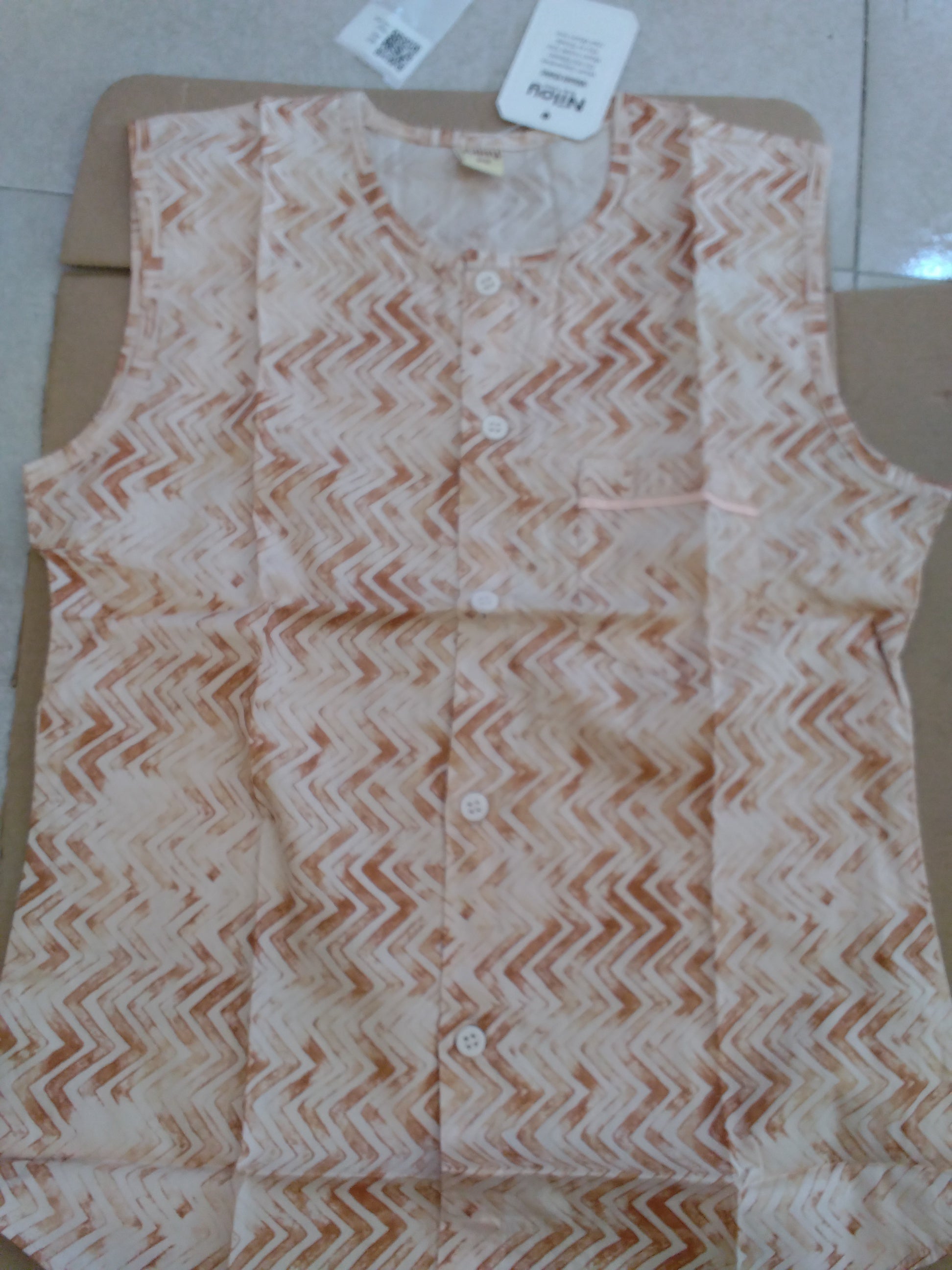 Boys Chevron Print Ethnic Waistcoat 174