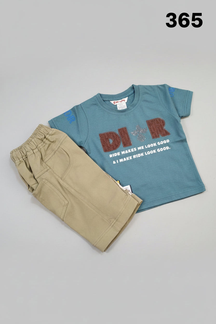 Kids Premium Printed T-Shirt & Shorts Set 365