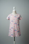 Girls Bird & Floral Printed Dress  3316