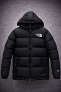 Mens Premium Hooded Puffer Jacket Black