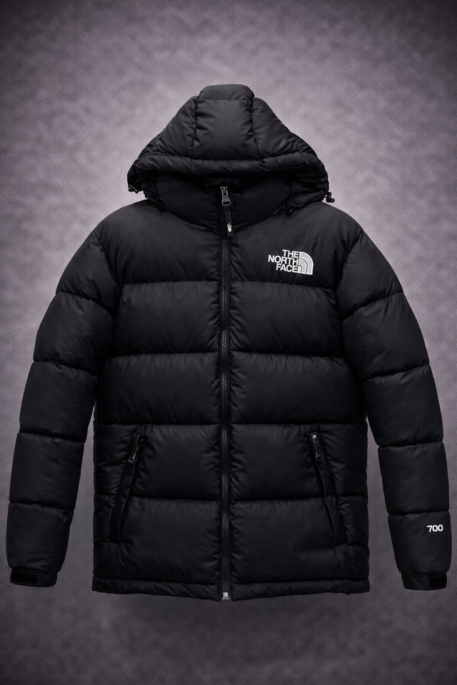 Premium Hooded Puffer Jacket Black