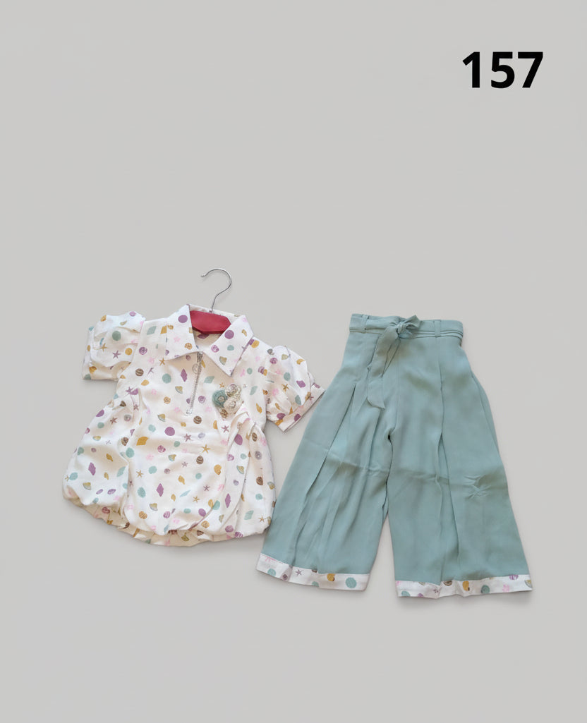 Girls Printed Top & Trouser Set 157