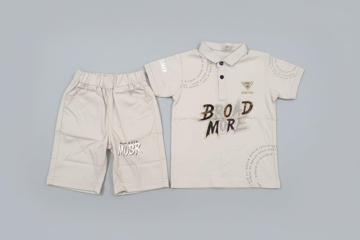 Baby Boys “Broad More” Polo T-Shirt & Shorts Set 265