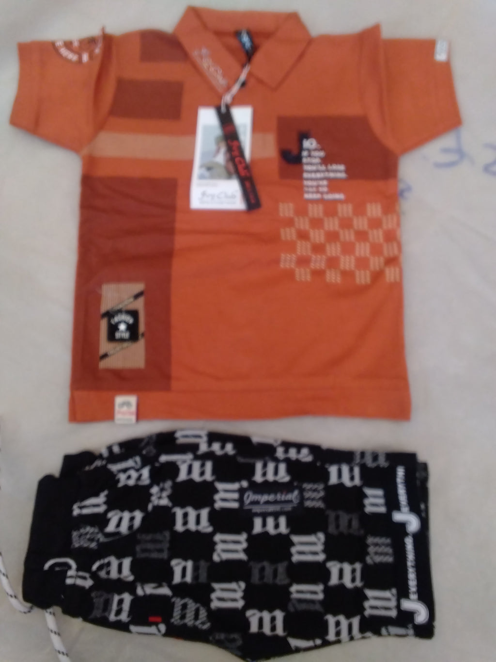 Boys Casual Polo T-Shirt & Printed Shorts Set 349