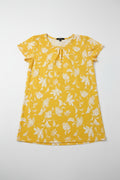 Girls  Floral Graphic Casual T- Shirt Dress 2111