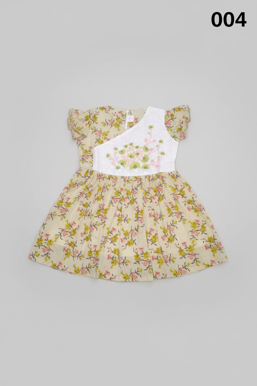 Girls Embroidered Cotton Dress 004