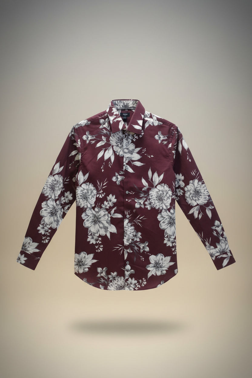 GATSBY Men’s Full Sleeve Casual Shirt MARRON 921