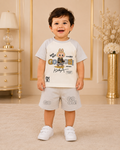 Little Explorer Graphic T-Shirt & Shorts Set-BO67