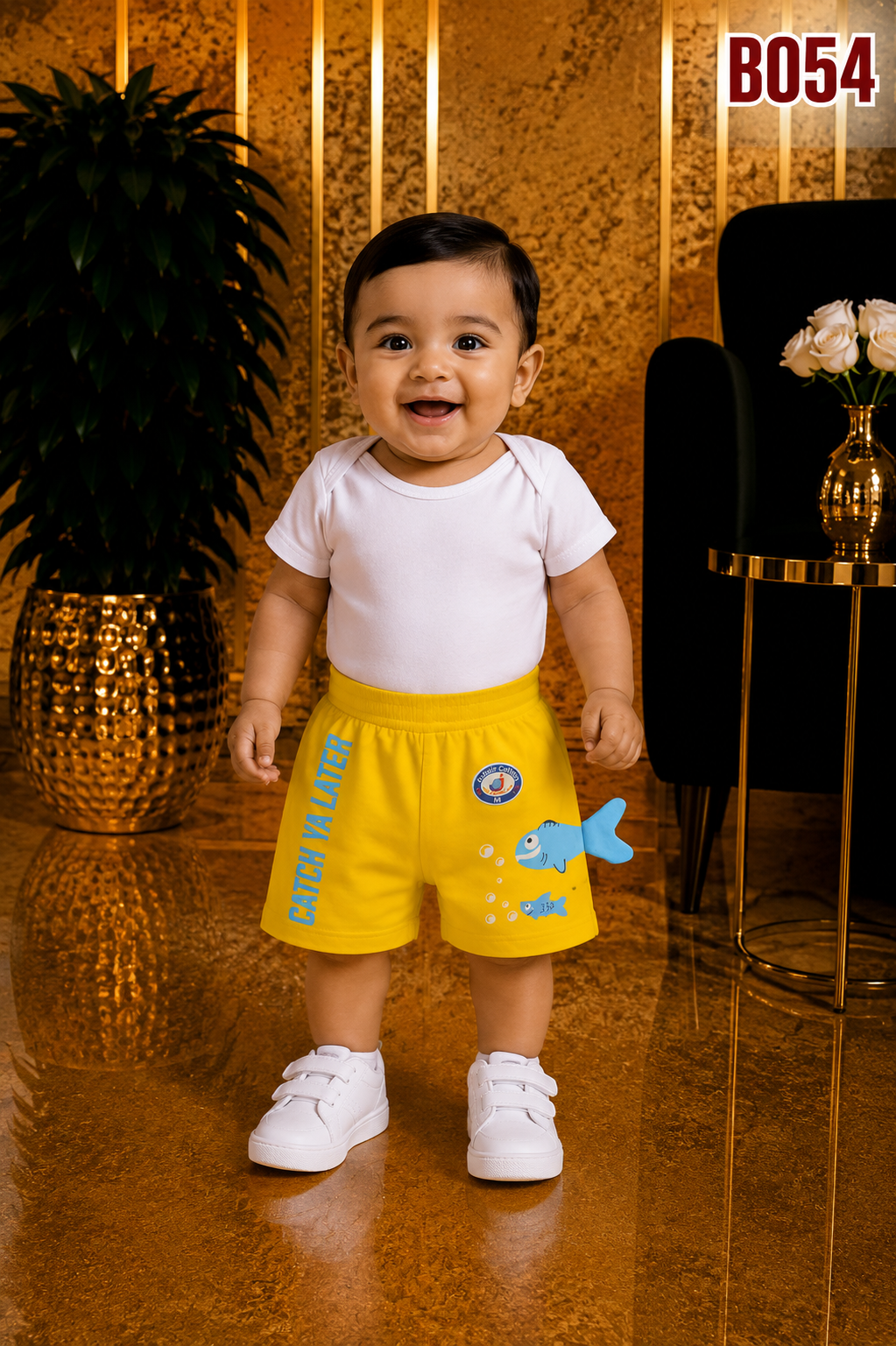 Baby Boys Printed Shorts-BO54
