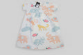 Girls Bird & Floral Printed Dress 3322