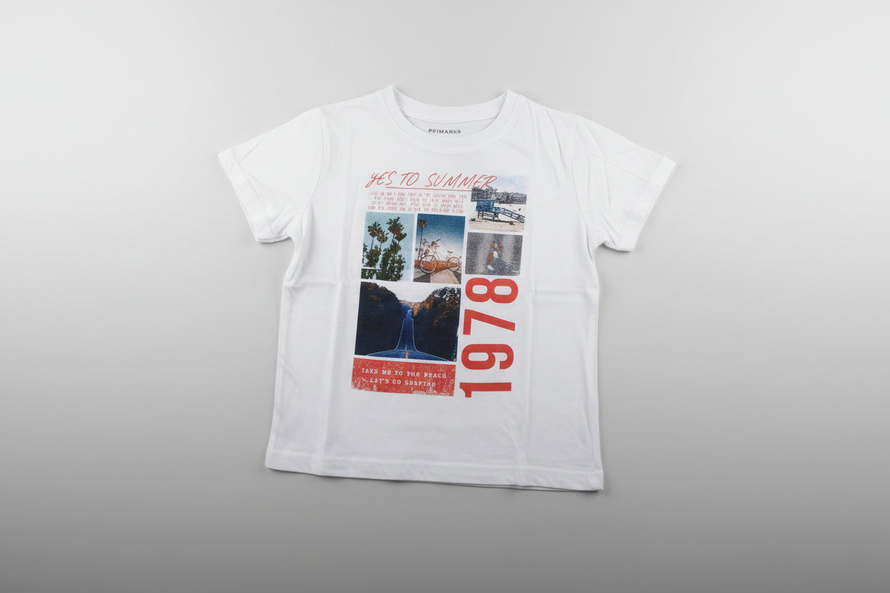 GATSBY Boys T-shirt _ Primark Cares White 6009