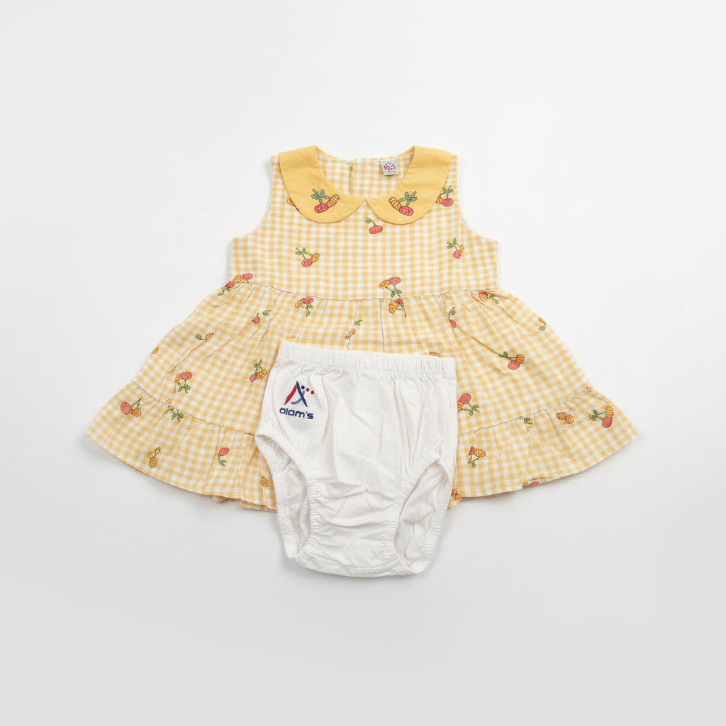 Baby Girls Elegant Embroidered Dress 250