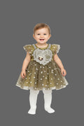 Luxury Baby Girls Sequin Heart Party Dress with Soft Leggings Set 1403