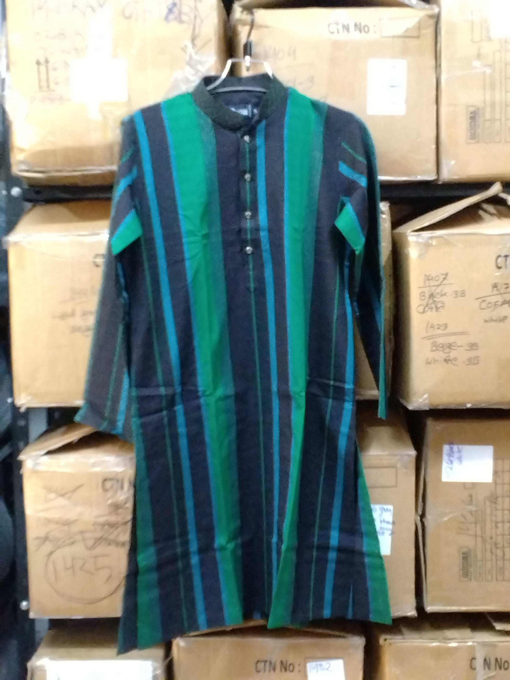 Gatsby Mens Panjabi SL 06_ Green SH  4051