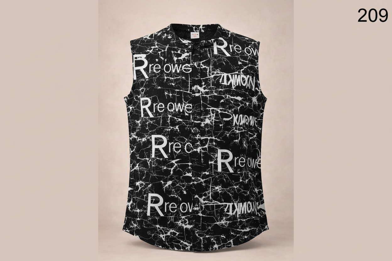 Kids Trendy Printed Sleeveless Shirt 209