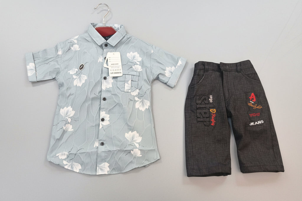 Kids Premium Floral Print Shirt & Pant Set 402