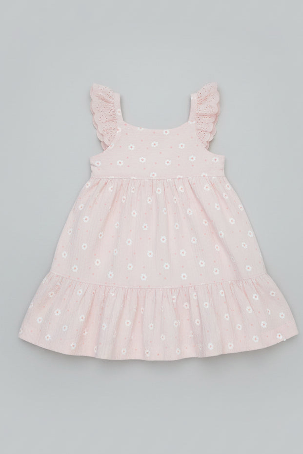 Girls Bird & Floral Printed Dress 3324