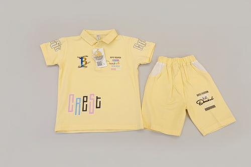 Boys Casual Polo T-Shirt & Shorts Set – CREST Edition 242