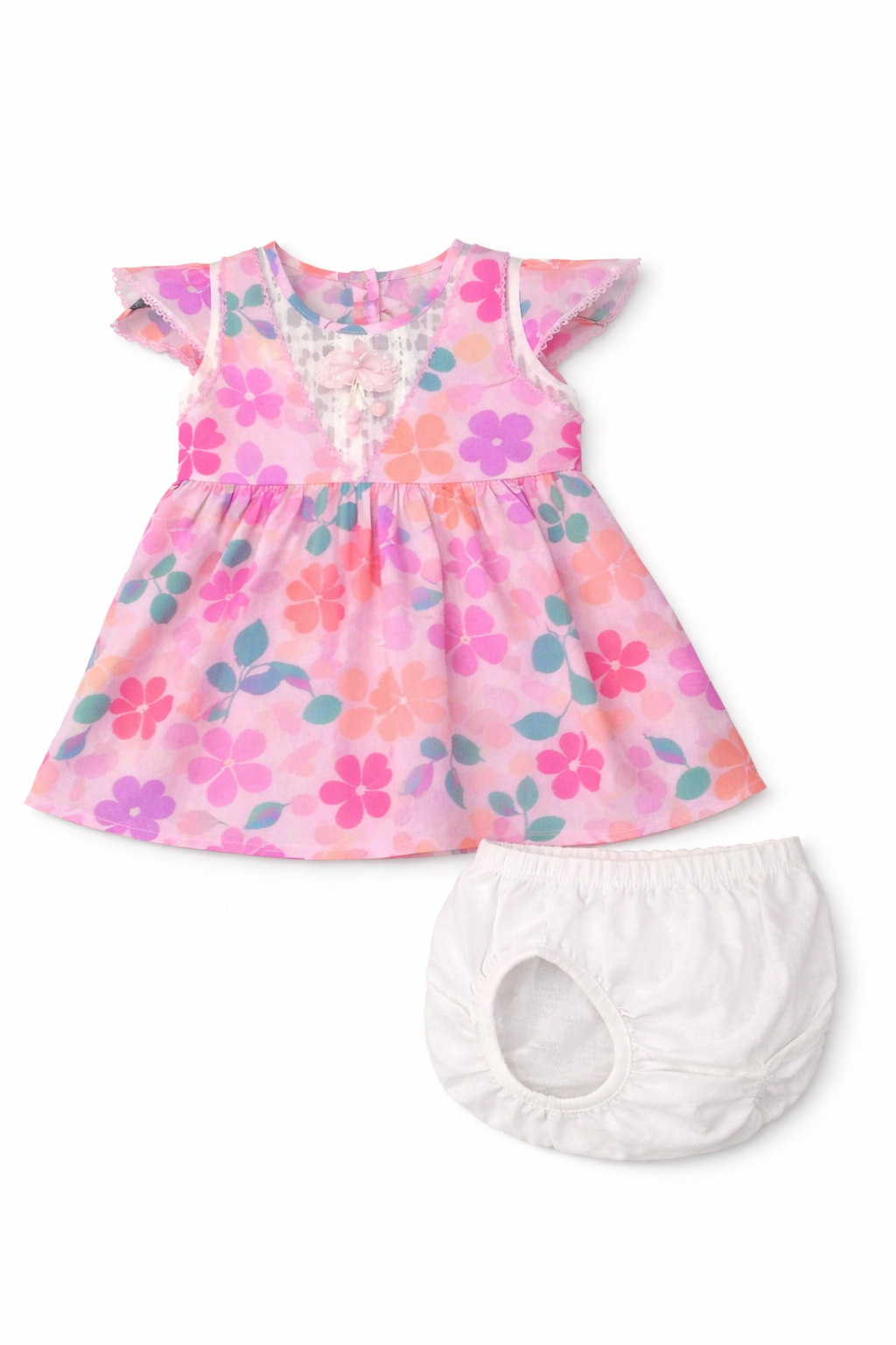 Baby Girls Elegant Embroidered Dress 245