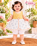 Baby Girls Floral Frock & Bloomer Set – GD39