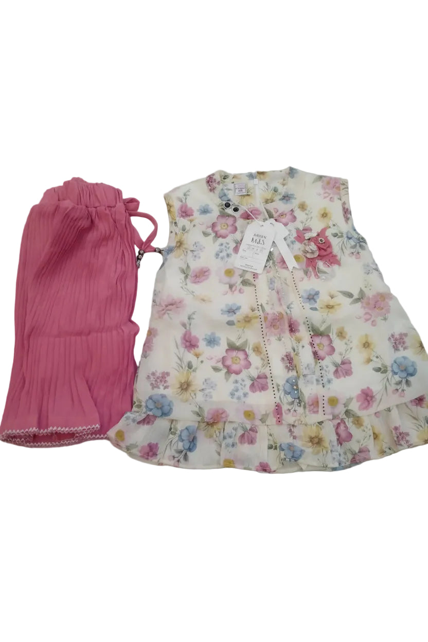 Girls Floral Printed Top & Palazzo Set 147